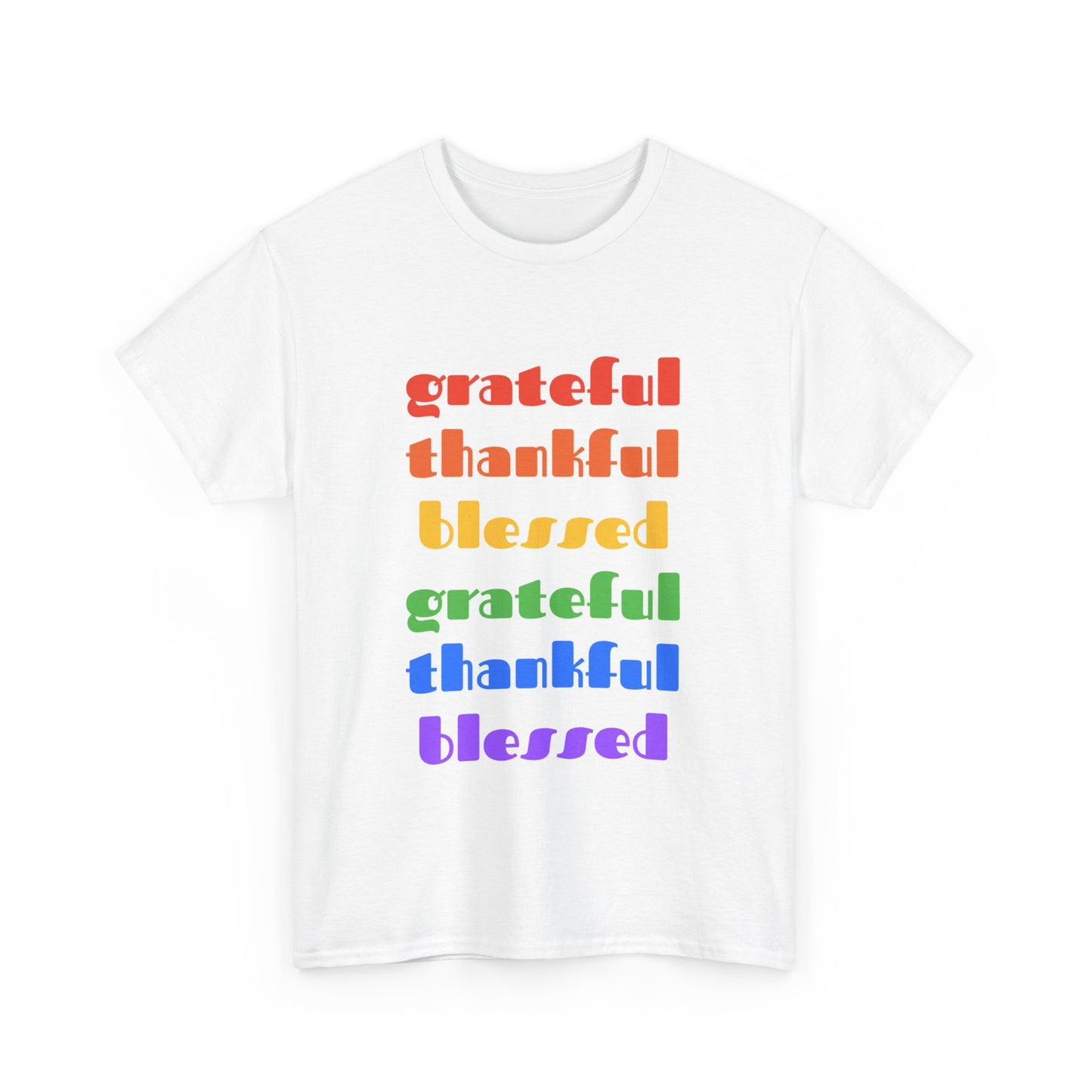 Rainbow Grateful Unisex Heavy Cotton Tee