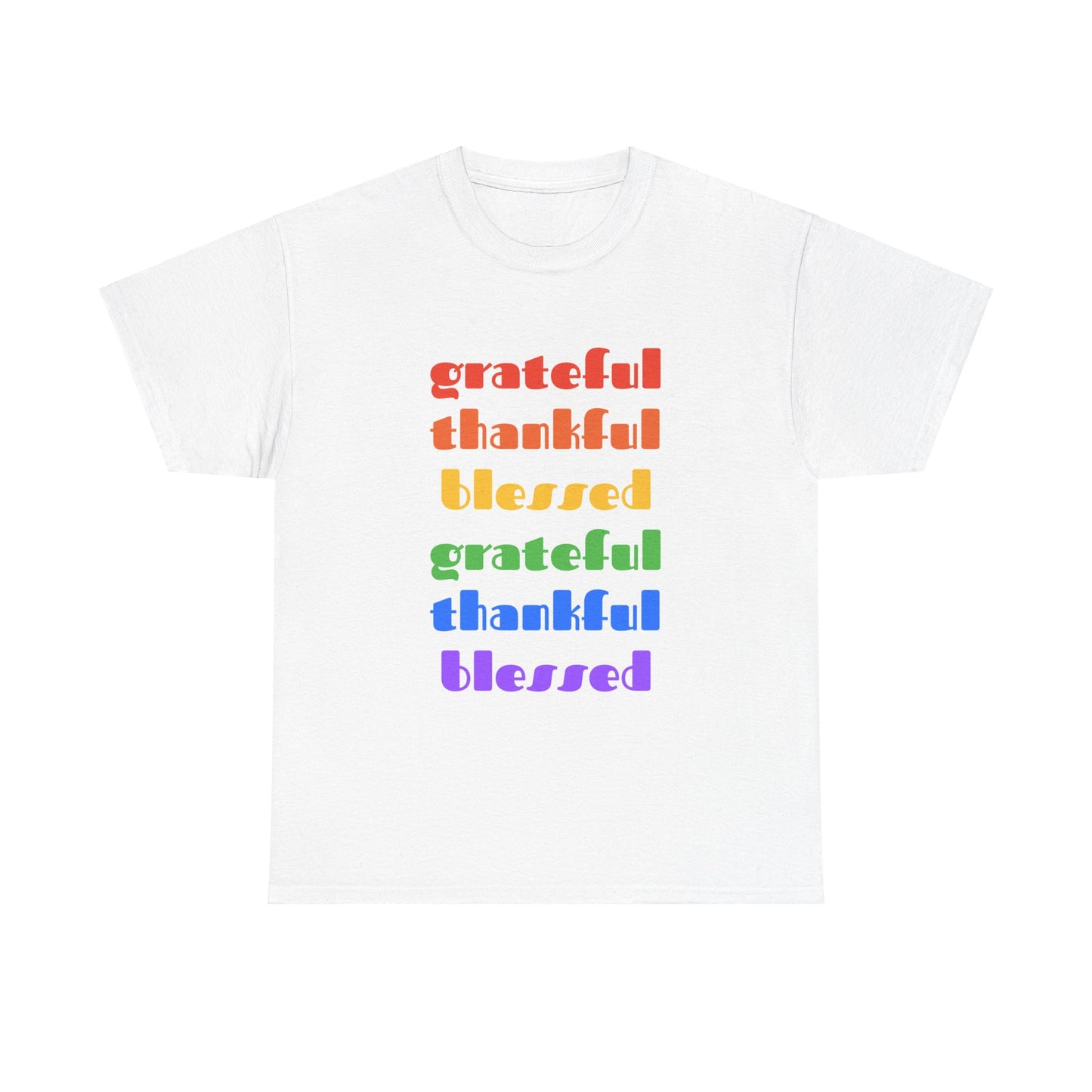Rainbow Grateful Unisex Heavy Cotton Tee