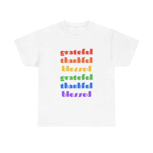 Rainbow Grateful Unisex Heavy Cotton Tee